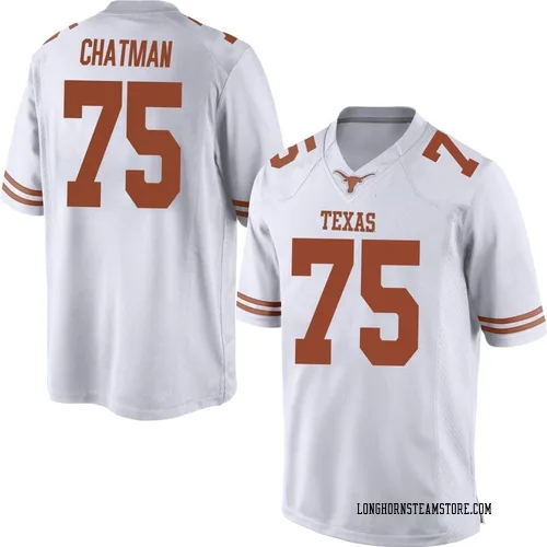 Men's Nike Jaydon Chatman Texas Longhorns Replica White Mens Football College Jersey