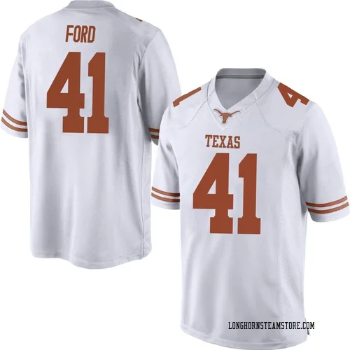 Men's Nike Jaylan Ford Texas Longhorns Game White Mens Football College Jersey