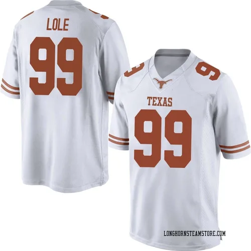 Men's Nike Jermayne Lole Texas Longhorns Replica White Mens Football College Jersey