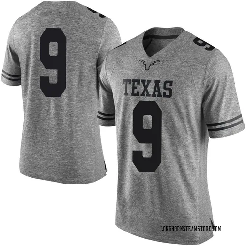 Men's Nike Jerrick Gibson Texas Longhorns Limited Gray Mens Football College Jersey