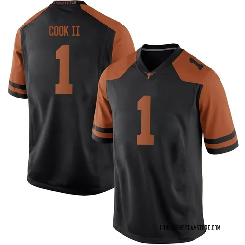 Men's Nike Johntay Cook II Texas Longhorns Replica Black Mens Football College Jersey