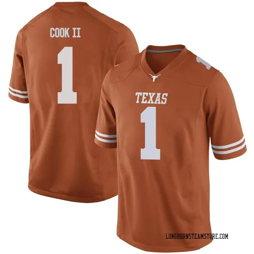 Men's Nike Johntay Cook II Texas Longhorns Replica Orange Mens Football College Jersey