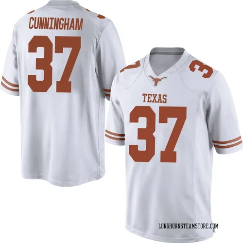 Men's Nike Jonathan Cunningham Texas Longhorns Game White Mens Football College Jersey