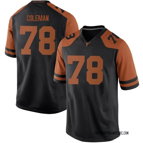 Men's Nike Jordan Coleman Texas Longhorns Game Black Mens Football College Jersey
