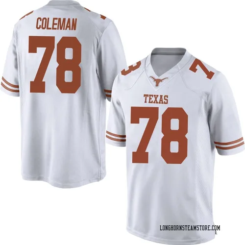 Men's Nike Jordan Coleman Texas Longhorns Replica White Mens Football College Jersey