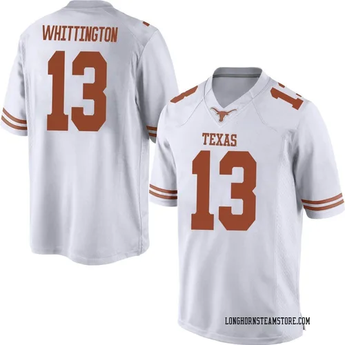 Men's Nike Jordan Whittington Texas Longhorns Game White Mens Football College Jersey