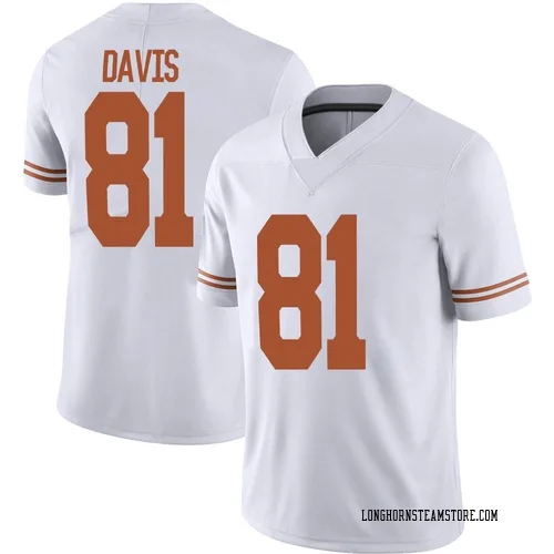 Men's Nike Juan Davis Texas Longhorns Limited White Alternate Football Jersey