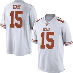 Men's Nike Justus Terry Texas Longhorns Game White Mens Football College Jersey