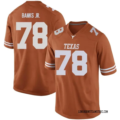 Men's Nike Kelvin Banks Jr. Texas Longhorns Replica Orange Mens Football College Jersey