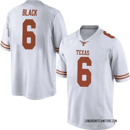Men's Nike Kobe Black Texas Longhorns Replica White Mens Football College Jersey