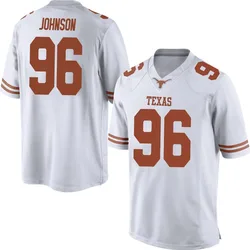 Men's Nike Lavon Johnson Texas Longhorns Replica White Mens Football College Jersey