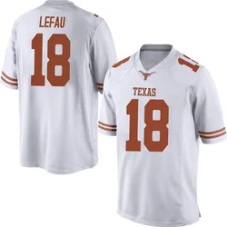 Men's Nike Liona Lefau Texas Longhorns Replica White Mens Football College Jersey