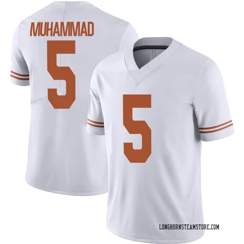 Men's Nike Malik Muhammad Texas Longhorns Limited White Alternate Football Jersey