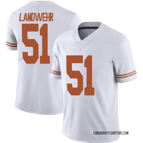 Men's Nike Marshall Landwehr Texas Longhorns Limited White Alternate Football Jersey