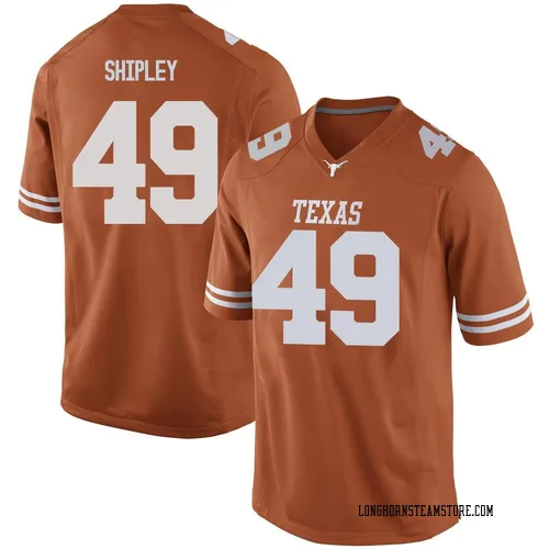 Men's Nike Mason Shipley Texas Longhorns Replica Orange Mens Football College Jersey