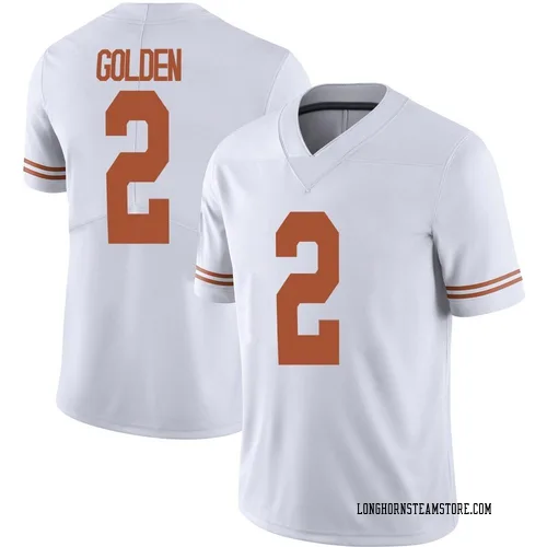 Men's Nike Matthew Golden Texas Longhorns Limited Gold White Alternate Football Jersey