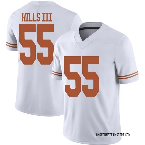 Men's Nike Melvin Hills III Texas Longhorns Limited White Alternate Football Jersey
