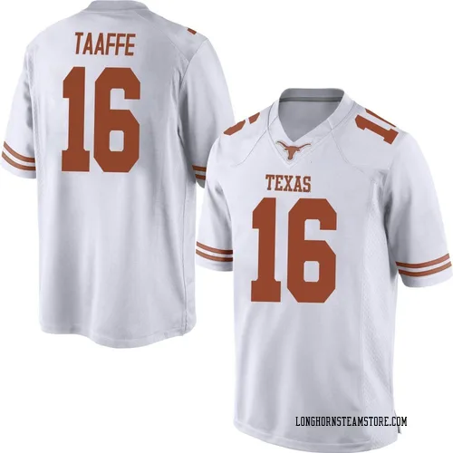 Men's Nike Michael Taaffe Texas Longhorns Replica White Mens Football College Jersey