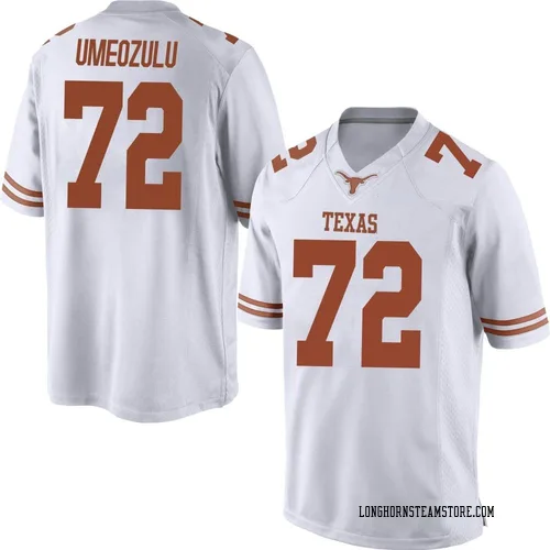 Men's Nike Neto Umeozulu Texas Longhorns Game White Mens Football College Jersey