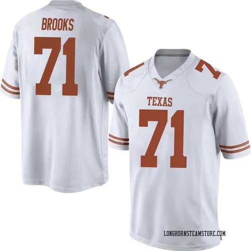 Men's Nike Nick Brooks Texas Longhorns Game White Mens Football College Jersey