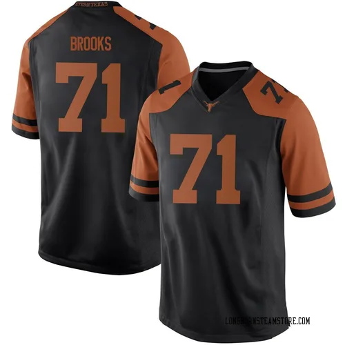 Men's Nike Nick Brooks Texas Longhorns Replica Black Mens Football College Jersey