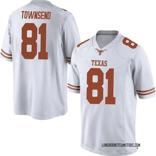 Men's Nike Nick Townsend Texas Longhorns Game White Mens Football College Jersey