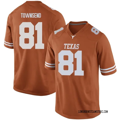 Men's Nike Nick Townsend Texas Longhorns Replica Orange Mens Football College Jersey