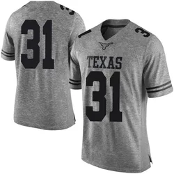 Men's Nike Nik Sanders Texas Longhorns Limited Gray Mens Football College Jersey