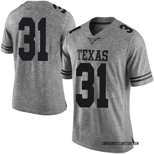 Men's Nike Nik Sanders Texas Longhorns Limited Gray Mens Football College Jersey