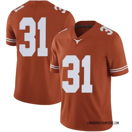 Men's Nike Nik Sanders Texas Longhorns Limited Orange Mens Football College Jersey