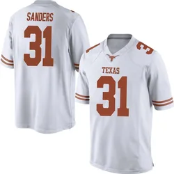 Men's Nike Nik Sanders Texas Longhorns Replica White Mens Football College Jersey