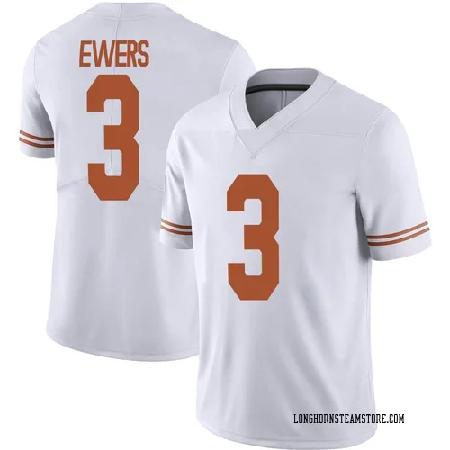 Men's Nike Quinn Ewers Texas Longhorns Limited White Alternate Football Jersey