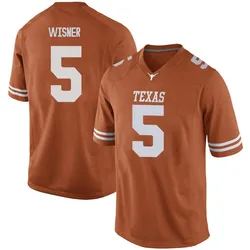 Men's Nike Quintrevion Wisner Texas Longhorns Game Orange Mens Football College Jersey