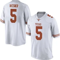 Men's Nike Quintrevion Wisner Texas Longhorns Game White Mens Football College Jersey