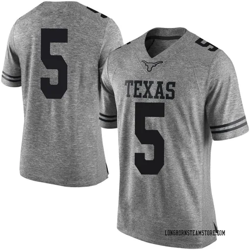 Men's Nike Quintrevion Wisner Texas Longhorns Limited Gray Mens Football College Jersey