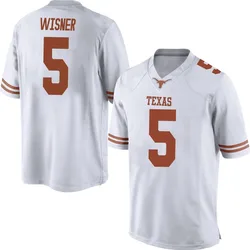 Men's Nike Quintrevion Wisner Texas Longhorns Replica White Mens Football College Jersey
