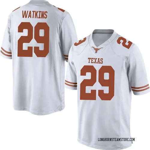Men's Nike Reid Watkins Texas Longhorns Game White Mens Football College Jersey