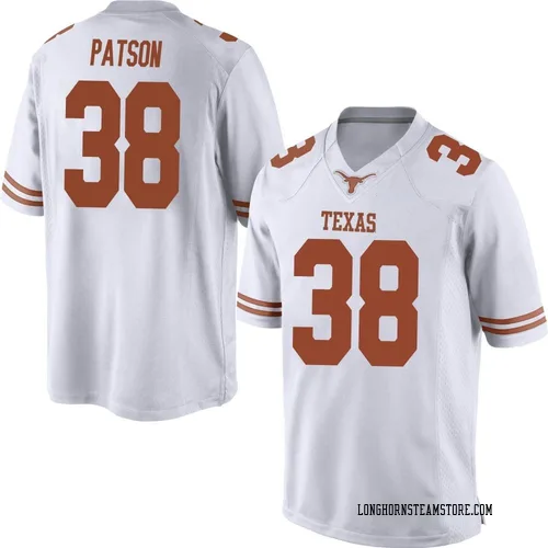 Men's Nike Remy Patson Texas Longhorns Game White Mens Football College Jersey