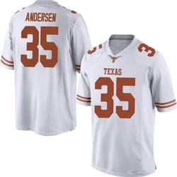 Men's Nike Rett Andersen Texas Longhorns Game White Mens Football College Jersey