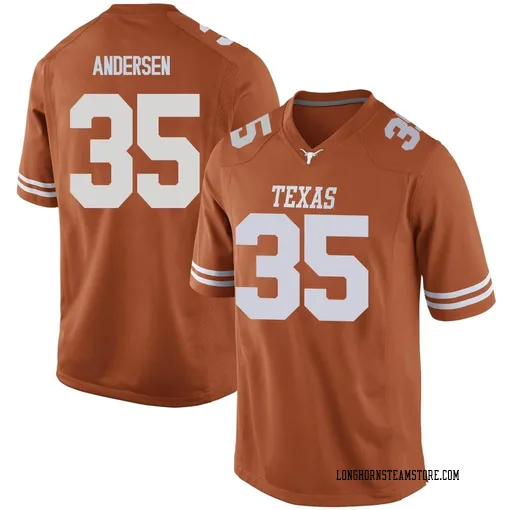 Men's Nike Rett Andersen Texas Longhorns Replica Orange Mens Football College Jersey