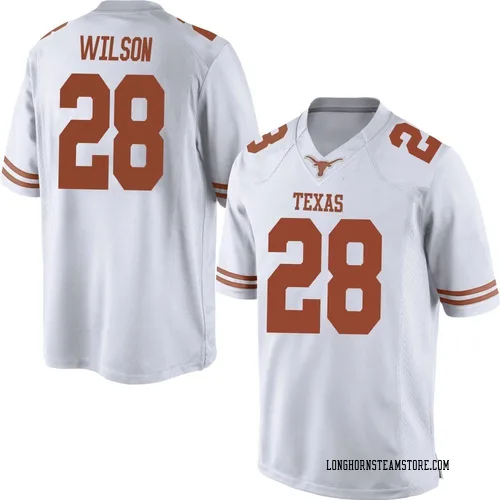Men's Nike Santana Wilson Texas Longhorns Replica White Mens Football College Jersey