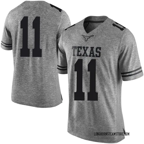 Men's Nike Silas Bolden Texas Longhorns Limited Gray Mens Football College Jersey