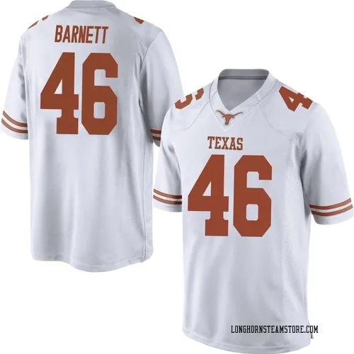 Men's Nike Spencer Barnett Texas Longhorns Game White Mens Football College Jersey