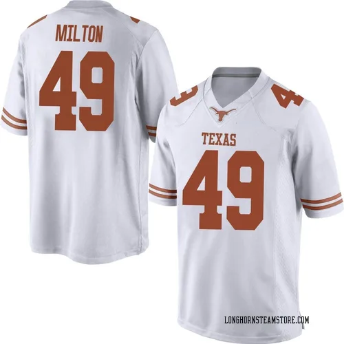 Men's Nike Thatcher Milton Texas Longhorns Replica White Mens Football College Jersey