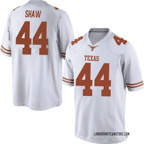 Men's Nike Travis Shaw Texas Longhorns Game White Mens Football College Jersey