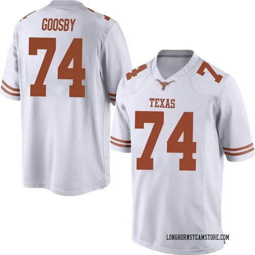 Men's Nike Trevor Goosby Texas Longhorns Game White Mens Football College Jersey