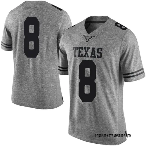 Men's Nike Trey Moore Texas Longhorns Limited Gray Mens Football College Jersey