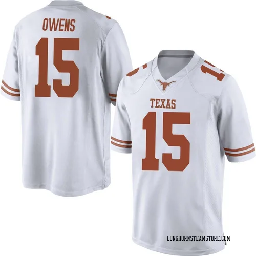 Men's Nike Trey Owens Texas Longhorns Replica White Mens Football College Jersey