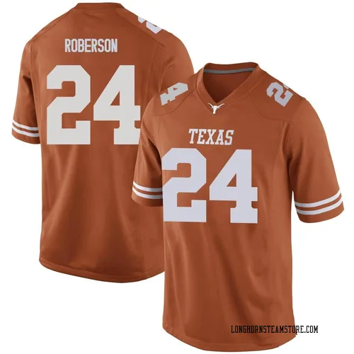 Men's Nike Warren Roberson Texas Longhorns Replica Orange Mens Football College Jersey