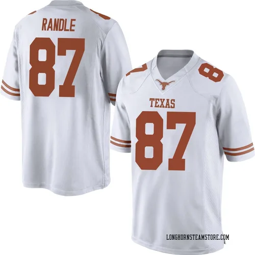 Men's Nike Will Randle Texas Longhorns Game White Mens Football College Jersey